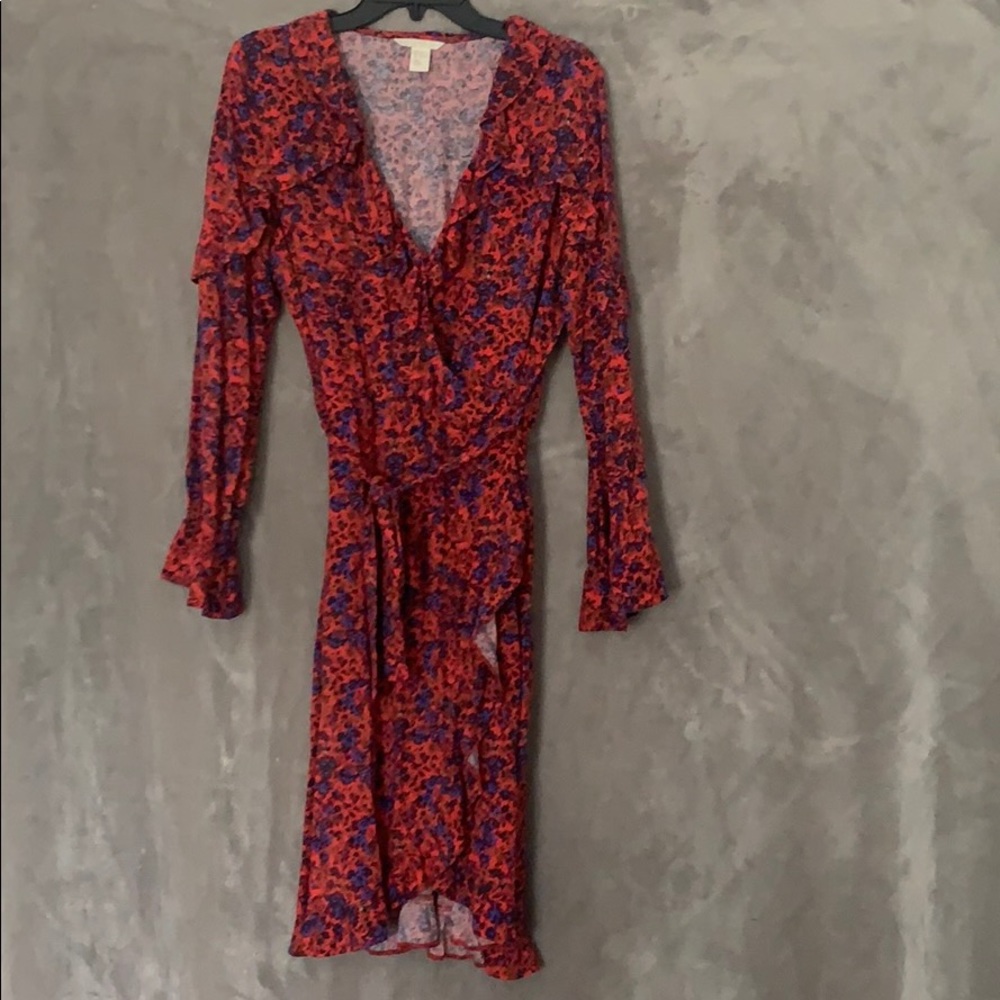 H & M Red Flower Dress